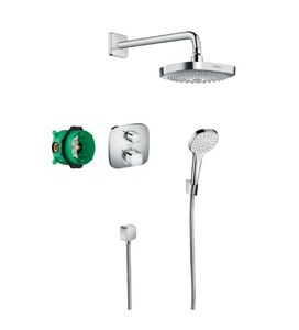 Hansgrohe Croma Select E inbouw regendouche met thermostaat chroom