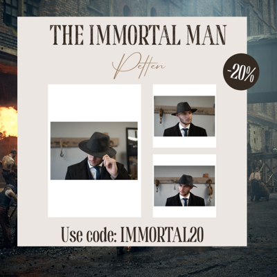 Denholm Harris Tweed Fedora Zwart HB | Peaky Blinders