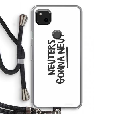 Neuters: Pixel 4a Transparant Hoesje met koord