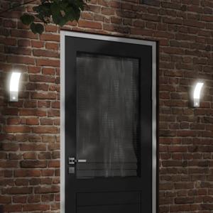 VidaXL Buitenwandlamp led met sensors gegoten aluminium wit
