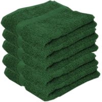 5x Luxe Handdoeken Donkergroen 50 X 90 Cm 550 Grams - Badhanddoek - thumbnail