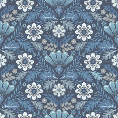 Dutch Wallcoverings Sunnano - Klockrike Blue - Blauw