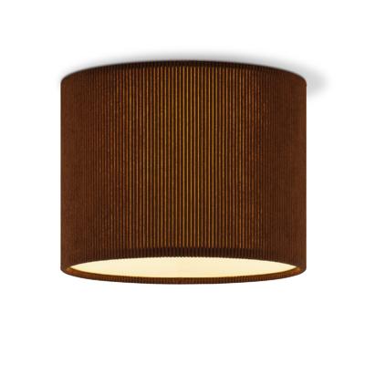 Corduroy Plafondlamp - Cilinder - Brown - Scandinavische stijl - ø22 x 17 cm - E27 Fitting - Geschikt voor Woonkamers en slaapkamers