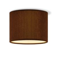 Corduroy Plafondlamp - Cilinder - Brown - Scandinavische stijl - ø22 x 17 cm - E27 Fitting - Geschikt voor Woonkamers en slaapkamers