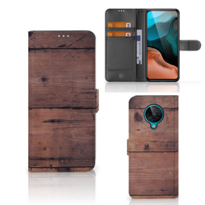 Xiaomi Poco F2 Pro Book Style Case Old Wood