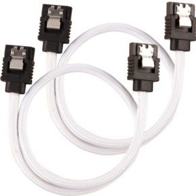 Corsair CC-8900249 SATA-kabel 2 stuks 30cm Zwart, Wit