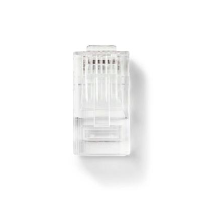 Nedis RJ45-Connector | RJ45 Pass Through | Stranded UTP CAT5 | Recht | Verguld | 10 Stuks | PVC | Transparant | Doos - CCGB89331TP