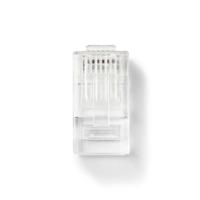Nedis RJ45-Connector | RJ45 Pass Through | Stranded UTP CAT5 | Recht | Verguld | 10 Stuks | PVC | Transparant | Doos - CCGB89331TP