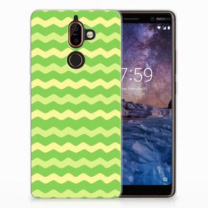 Nokia 7 Plus TPU bumper Waves Green