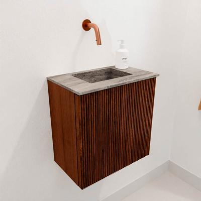 Toiletmeubel Mondiaz Joya Dlux | 40 cm | Meubelkleur Ruby | Faye wastafel Oza Wasbak Midden | Zonder kraangat(en)