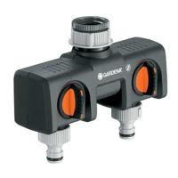 Gardena 2-Weg Waterverdeler Regelbaar voor Tuinbewatering - Compatibel met Besproeiingscomputers
