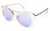 Kost zonnebril unisex ijsblauw/goud - thumbnail