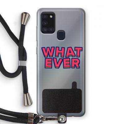 Whatever: Samsung Galaxy A21s Transparant Hoesje met koord