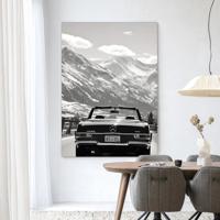 Urban Cotton Wandkleed 'Winter Road' 145 x 190cm in Frame - black