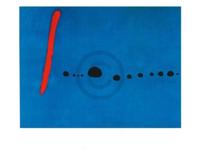 Kunstdruk Joan Miro - Blue II, 4-3-61 80x60cm