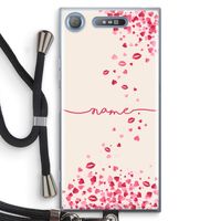 Hartjes en kusjes: Sony Xperia XZ1 Transparant Hoesje met koord