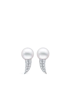 TASAKI boucles d'oreilles Collection Line Danger Fang en or blanc 18ct - Argent
