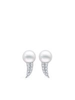 TASAKI boucles d'oreilles Collection Line Danger Fang en or blanc 18ct - Argent