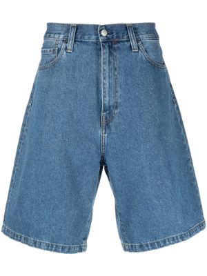 Carhartt WIP short en jean à logo - Bleu