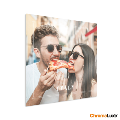 Foto op aluminium afdrukken - Wit (ChromaLuxe) - 30 x 30 cm