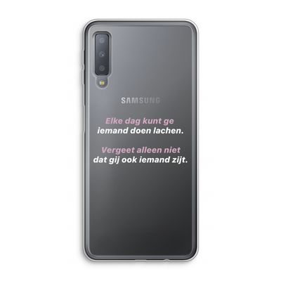 gij zijt ook iemand: Samsung Galaxy A7 (2018) Transparant Hoesje
