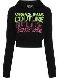 Versace Jeans Couture hoodie en coton à logo imprimé - Noir