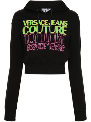 Versace Jeans Couture hoodie en coton à logo imprimé - Noir