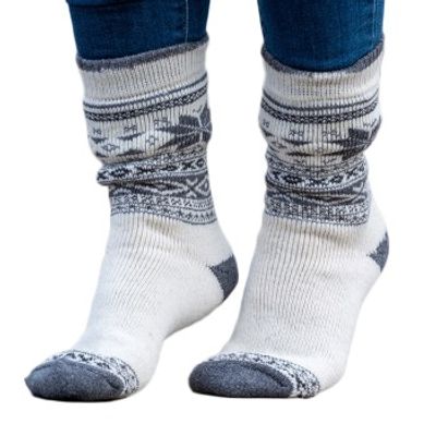 Trofe Knitted Patterned Wool Sock * Actie *