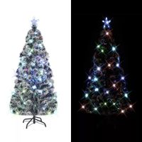 Kerstboom met LED en standaard 180 cm glasvezel