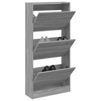 VidaXL Schoenenkast 60x21x125,5 cm bewerkt hout grijs sonoma eiken