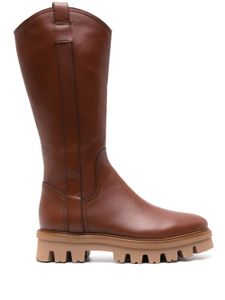 AGL bottes Natalia 30 mm en cuir - Marron