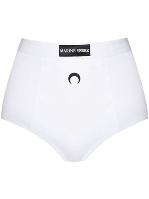 Marine Serre culotte nervurée en coton - Blanc