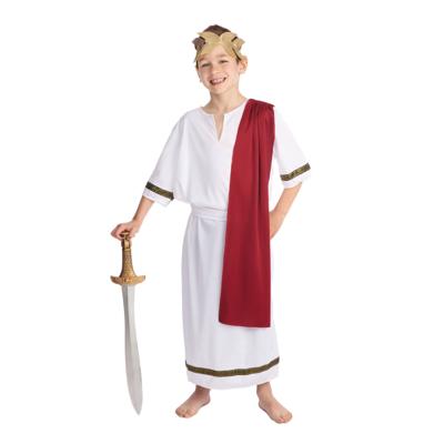 Verkleed kostuum Romeinse toga - keizer - wit - voor kinderen - 3-delig Verkleed kostuum Romeinse toga - keizer - wit - voor kinderen - 3-delig