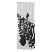 Sealskin Zebra Douchegordijn 180x200 cm PEVA Zwart / Wit - thumbnail