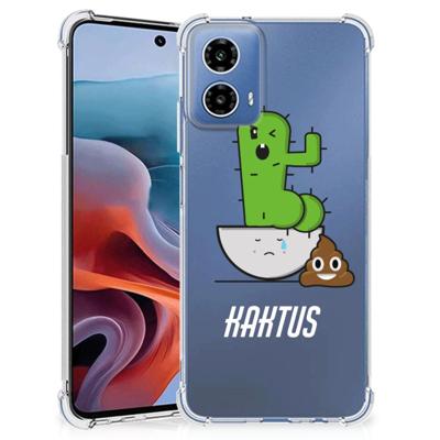 Motorola Moto G34 Stevig | Bumper Hoesje | Cactus Poo