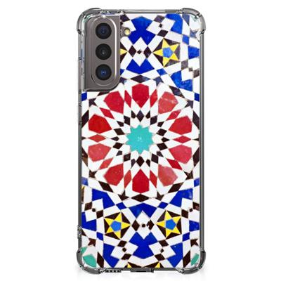 Samsung Galaxy S21 Anti-Shock Hoesje Mozaïek Samsung Galaxy S21 Anti-Shock Hoesje Mozaïek
