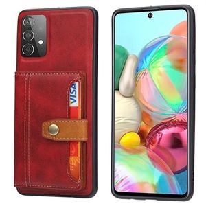 Samsung Galaxy A33 5G Retro Style Hoesje met Portemonnee - Rood