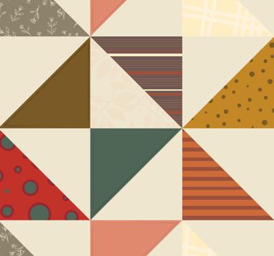 Driehoekjes behang Patchwork geometrisch driehoekspatroon