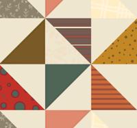 Driehoekjes behang Patchwork geometrisch driehoekspatroon