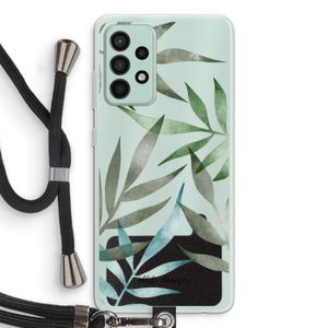 Tropical watercolor leaves: Samsung Galaxy A52s 5G Transparant Hoesje met koord