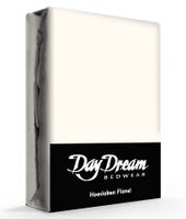 Flanellen Hoeslaken Ecru Day Dream-90 x 220 cm