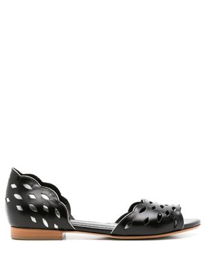 Sarah Chofakian sandales Vivienne à détails de perforations - Noir