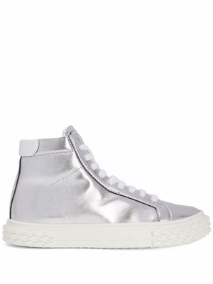 Giuseppe Zanotti baskets Ecoblabber à lacets - Gris