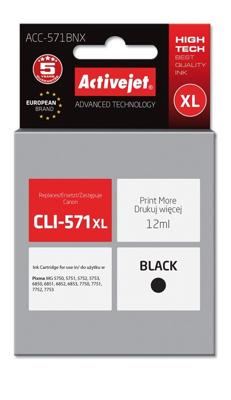 Activejet ACC-571BNX inkt (Canon CLI-571Bk XL vervanging; Supreme; 12 ml; zwart)