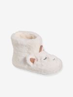 Eenhoornpantoffels van pluche voor meisjes wit