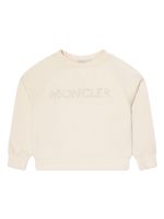 Moncler Enfant sweat en coton à logo strassé - Tons neutres