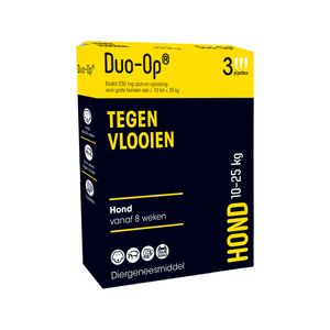 Duo-Op Hond 10 tot 25 kg - 250 mg - 3 pipetten