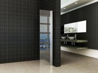 Wiesbaden scharnierende zijwand 40cm + muurprofiel Nano 10mm