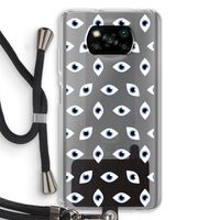 Eyes pattern: Xiaomi Poco X3 NFC Transparant Hoesje met koord
