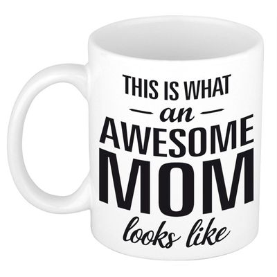 Awesome mom cadeau mok / beker voor Moederdag 300 ml